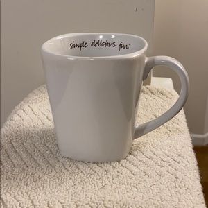 Tastefully Simple White Mug “Simple Delicious Fun” Mug Cake Measurements